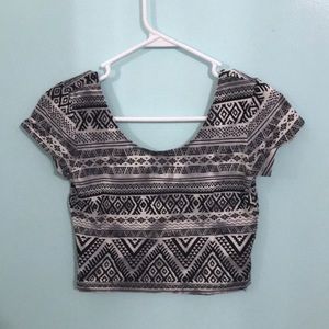 Garage tribal crop top